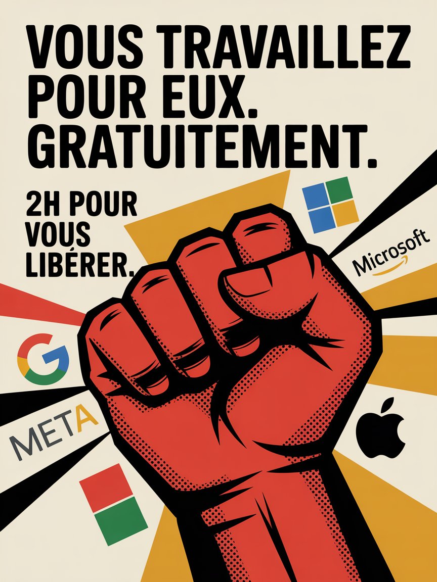 Vous travaillez pour eux. Gratuitement.
